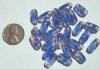 25 13mm Twisted Ovals - Pink & Blue